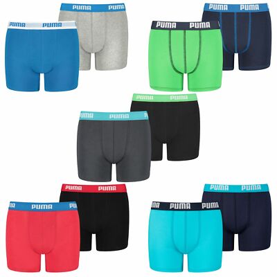 2 er Pack Puma Boxer Boxershorts Jungen Kinder Unterhose Unterwäsche