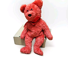 Retired Ty Beanie Baby Sizzle Red Plush Teddy Bear 2001 Stuffed Animal