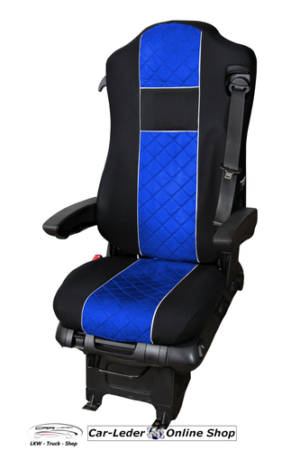 COPRISEDILI NERO BLU VELOURS PER CAMION Mercedes Actros MP5 - Foto 2 di 4