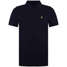 Lyle & Scott Plain Short Sleeve Collared Mens Navy Polo Shirt SP400VB_Z99