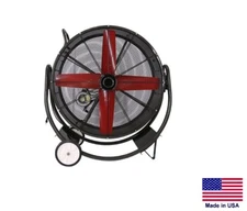 DRUM FAN Commercial Dolly Mounted - 36" - 1/2 Hp - 115/230V - 2 Spd - 12,100 CFM