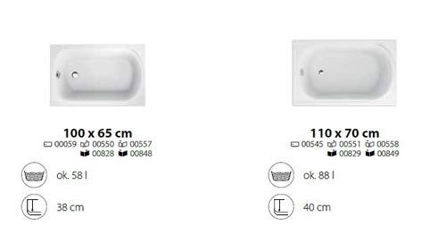 MINI Badewanne Rechteck 100x65 110x70 Schürze Ablaufgarnitur Füße GRATIS ! ! !! - Bild 5 von 6