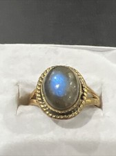 Brass Ring Size 9.5 Lovely Stone