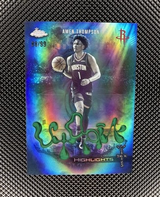 2025-2026 Topps Chrome x Cactus Jack Utopia Green Refractor Amen Thompson /99