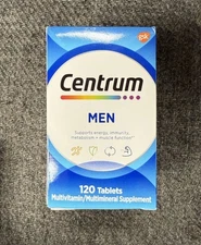NEW Centrum Men Multivitamin Multimineral Supplement 120 Tablets Exp 12/2026