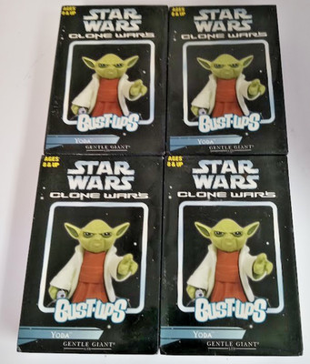 Star Wars Clone Wars BUST-UPS Gentle Giant Yoda Lot of 4 SEALED 2006 Vintage