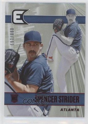 2022 Panini Chronicles Essentials Red 98/199 Spencer Strider #10 Rookie RC 8sr