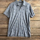 Travis Mathew Polo Mens Large Shirt Pineapple Cocktail Drink Trump Logo Golf