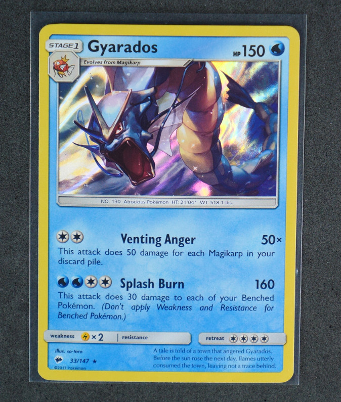 Gyarados Holo Rare #33/147 SM - Burning Shadows 2017 NM