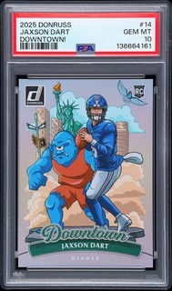 2025 PANINI DONRUSS DOWNTOWN #14 JAXSON DART PSA 10