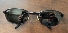 Vintage 90s Ray-Ban Highstreet MSW RB 3023 W2963 Black Metal Sunglasses EUC