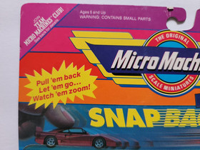 VTG Galoob 1989 Micro Machines Snap Backs #3 F-40 Porsche 959 MB Gullwing 6433