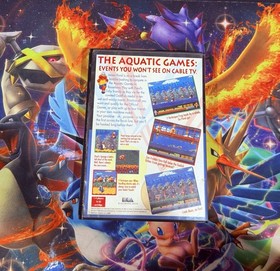The Aquatic Games Starring James Pond (Sega Genesis, 1992) Case & Cart Only