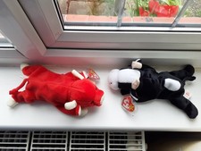 Ty Beanie Babies Snort the little red bull and Daisy  the cow New With Tags 