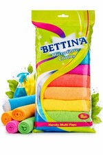 8pack bettina multicolored microfibre clothes For Multipurpose Cleaning