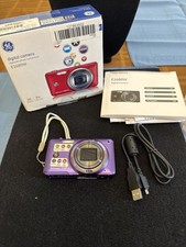GE E1680 W 16.0MP Compact Digital Camera 8x Zoom HD Video Purple 3.0
