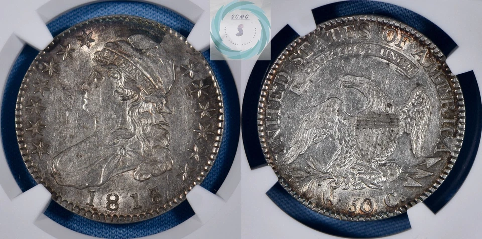 1818/7 Capped Bust Half Dollar NGC XF 45 - Original Rarity - Image 4 of 4