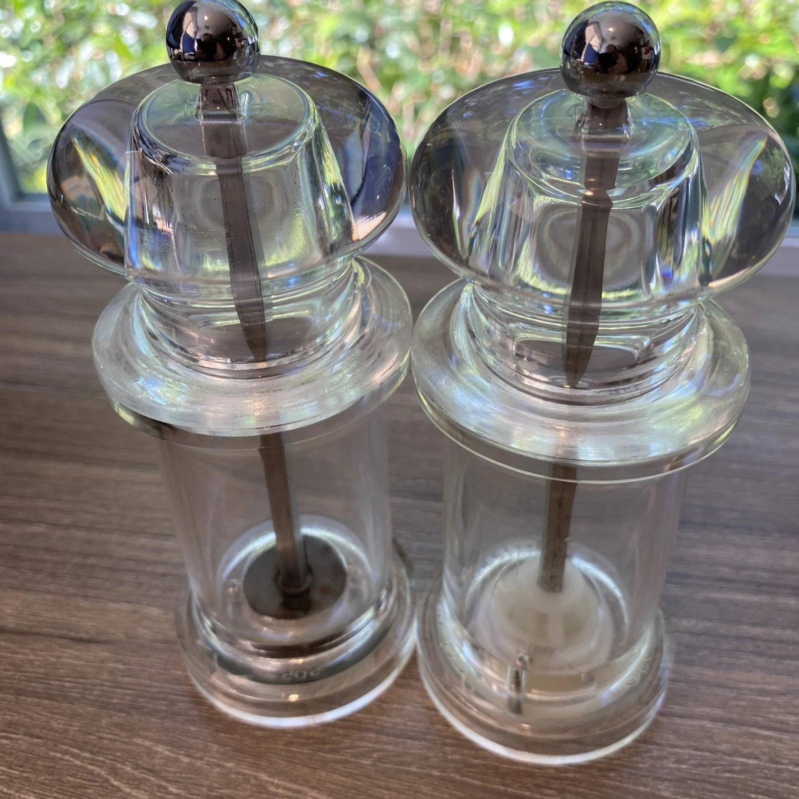 Cole & Mason Salt & Pepper Spice Grinder Clear Acrylic Model 505 Made In England