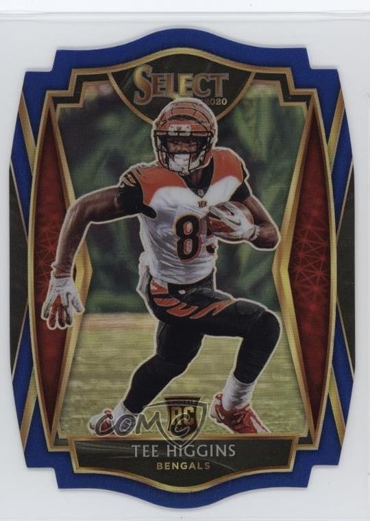 2020 Panini Select Premier Level Blue Prizm Die-Cut Tee Higgins #160 1t08