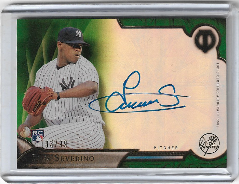 Luis Severino 2016 Topps Tribute Rookie Autographs #TA-LS Green Foil /99