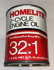 Vintage Home Light Chainsaw Oil 16 Ounce Steel Can Full