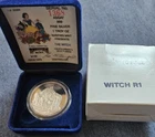 1987 Walt Disney Snow White The Witch 1oz .999 Fine Silver Round w/ Box COA