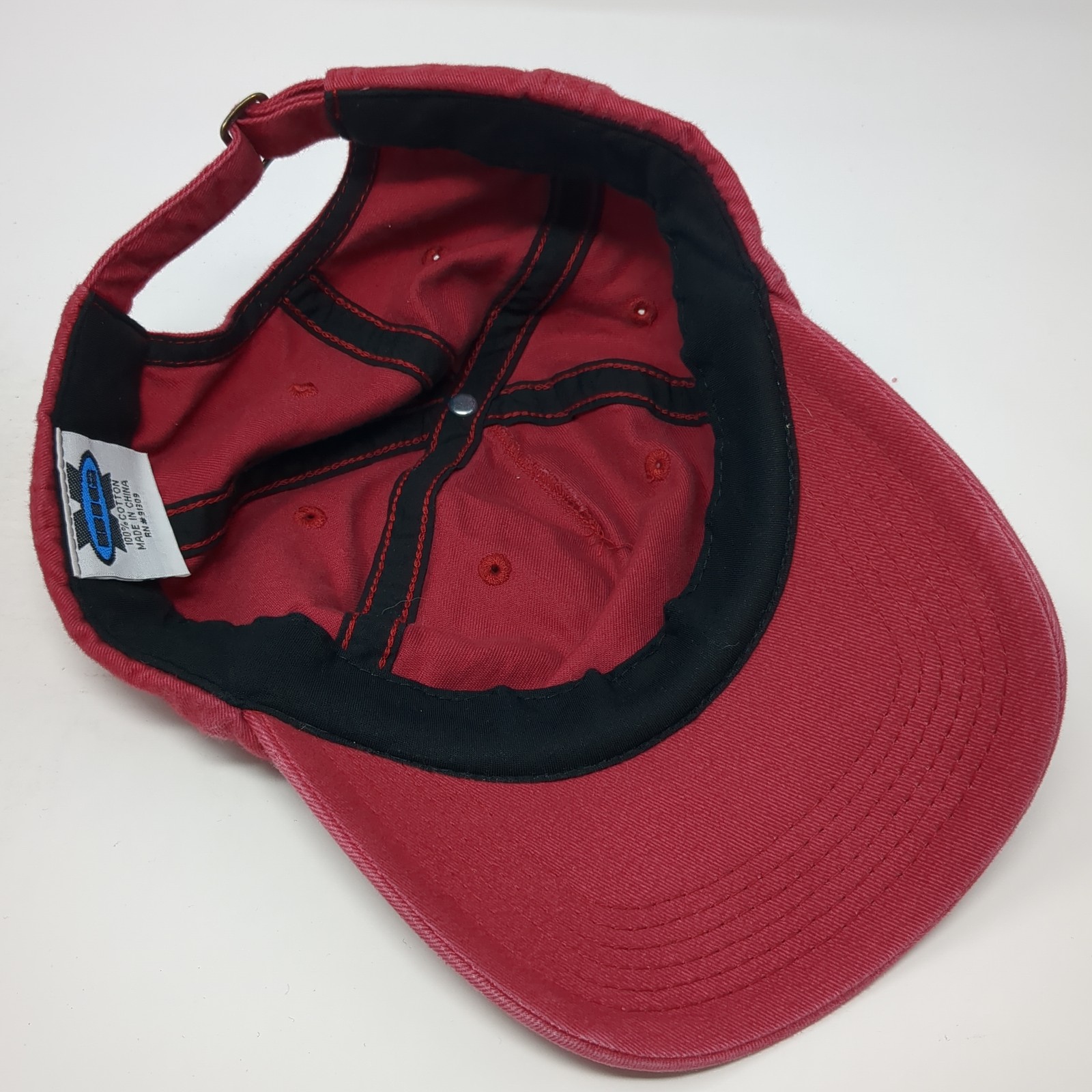 Big X Slideback Hat Solid Red One Size Adjustable… - image 7