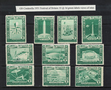 GB stamps - 1951 Great Britain Festival of Britain - Cinderella issue Mint LH