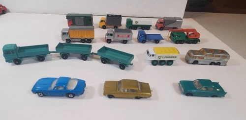 Vintage Matchbox Lesney Lot 14 Trucks Cars Most In Excellent Condition