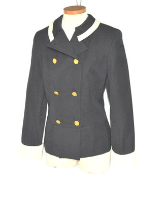 Authentic ROCCOBAROCCO Trend Black Women's 100% Wool Blazer Italy Size 40/S