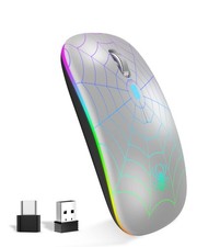 for Wireless Mouse, Led Mouse Portable Mobile Optical Cordless Mouse with USB...