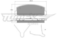 Tomex Brakes BremsbelÄGe Bremsbelagsatz Hinten Mazda 6 323 F 323 S 626 5 Premacy
