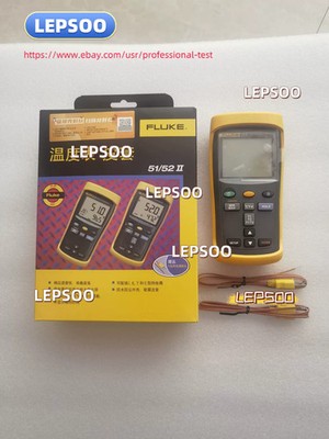FLUKE 52-II 60HZ DUAL DIGITAL THERMOCOUPLE THERMOMETER /NEW SEALED/FREE SHIPPING
