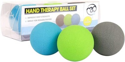 Handtherapiebälle 3er Set - Stressabbau Griffstärker für die Reha,