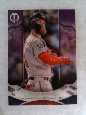 2019 Topps Tribute Bryce Harper #39 Purple /50 Washington Nationals Phillies