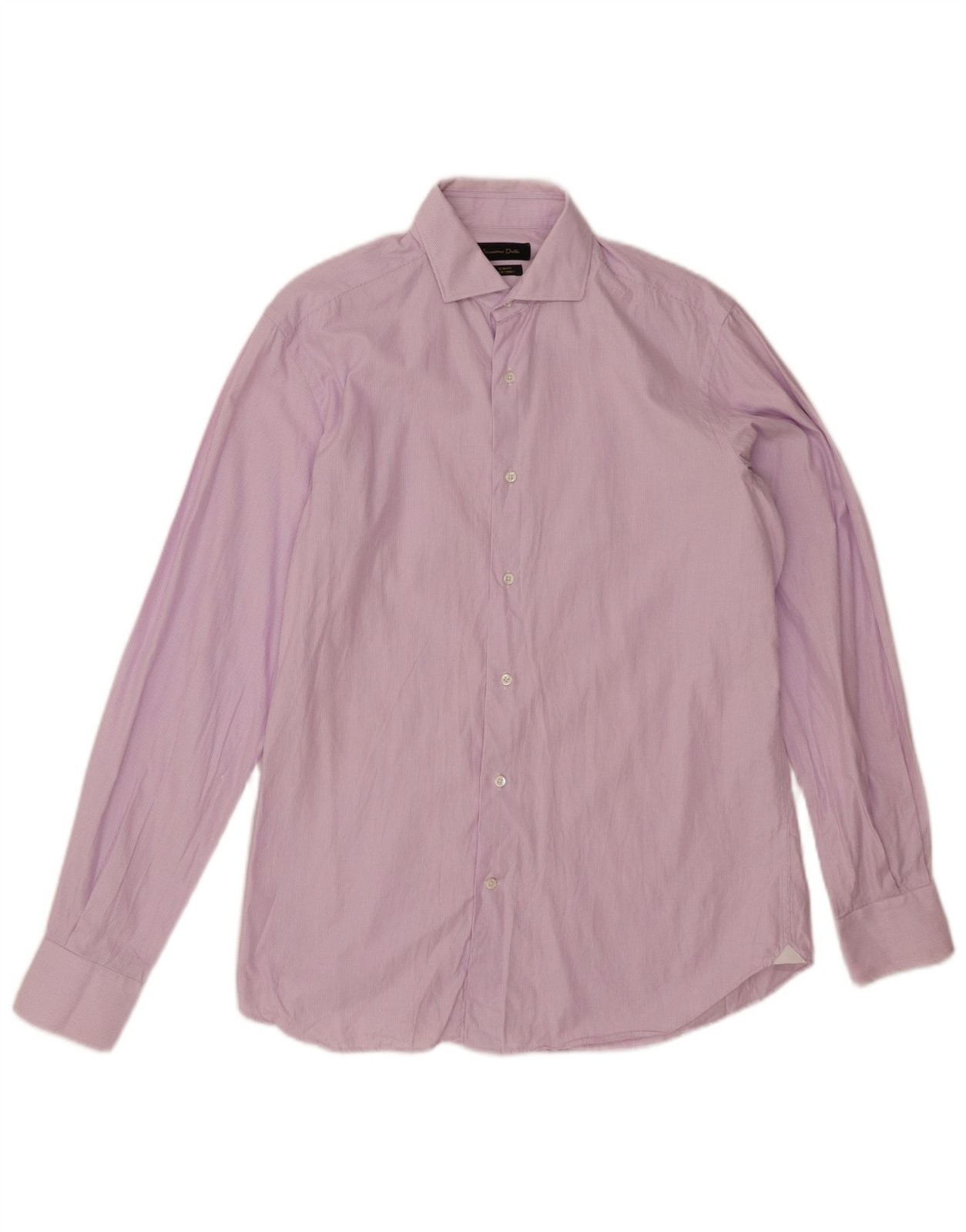 MASSIMO DUTTI Mens Slim Fit Shirt Size 40 15 1/2 Medium Pink Pinstripe AJ19