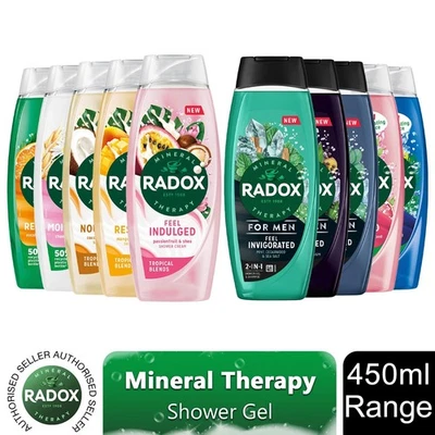Radox Mineral Therapy ShowerGel Feel Refreshed, Feel Uplifted or FeelAwake,450ml