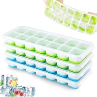 EiswüRfelform Silikon 4Er Pack Mit Deckel FüR EiswüRfel Schalen KüChe