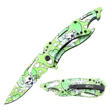 Girly Skull MTech  - Spring Assisted Knife - MT-A705PDG