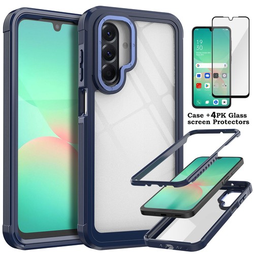 For Samsung Galaxy A26 5G Case Rugged Clear Dual-Layer Cover + Screen Protector - $12.99