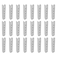 24Pcs 23mm Open Mouth Shoelace Tips Caps, Silver Tone
