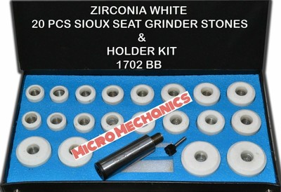 SIOUX VENTILSITZ MAHLSTEINE ZIRKON WEISS 20 TLG + HALTER SET 80ER KÖRNUNG