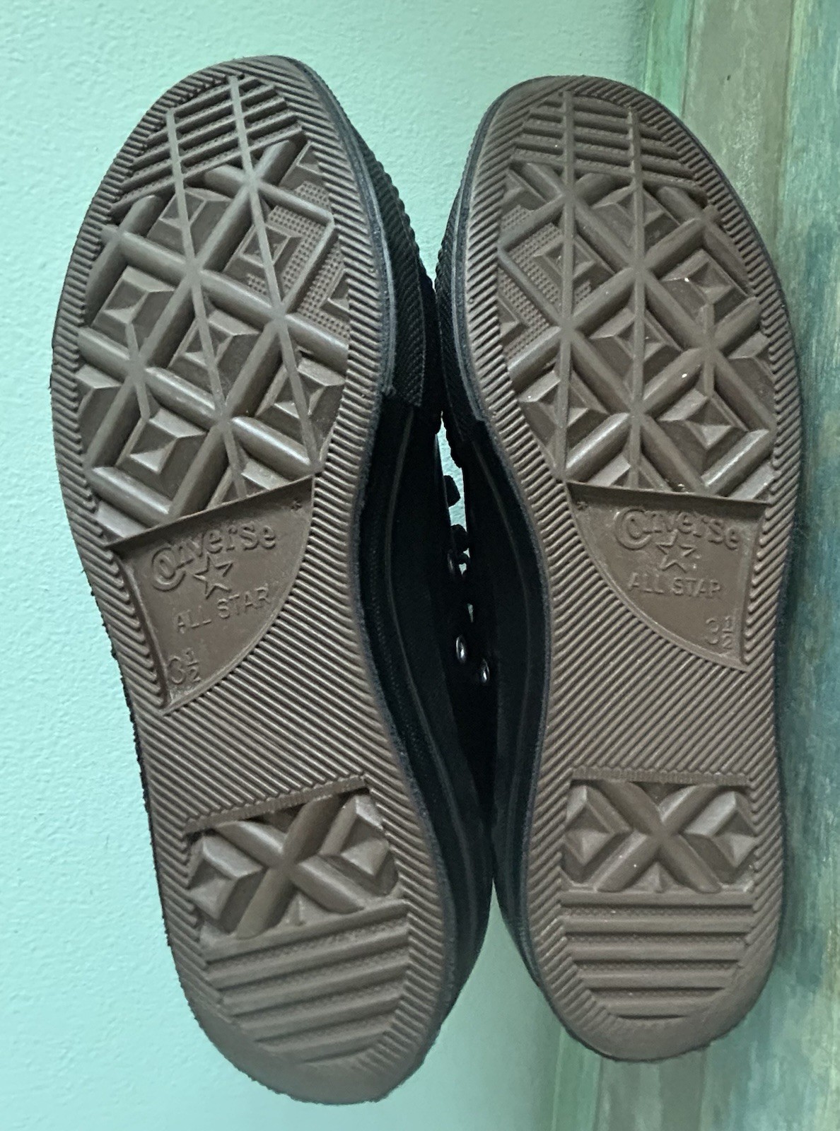 Converse Black Soft Leather Platform Sneakers High Top Shoes Size 5.5 thumbnail 3