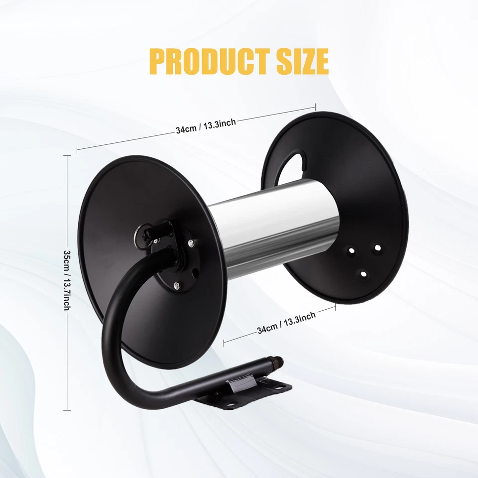 Retractable Power Pressure Washer Hose Reel 3/8" X 100 Ft,4000PSI Hot&Cold Water - Image 2 of 4