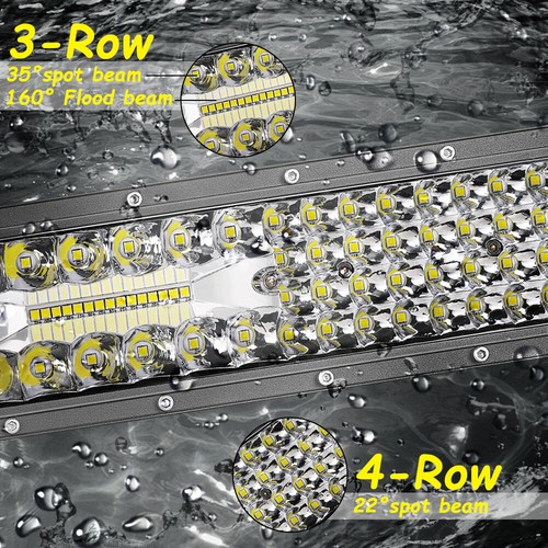 4-Row 54"Inch Curved LED Work Light Bar Off Road Driving 20" 30" 40"50" Straight - Bild 4 von 69