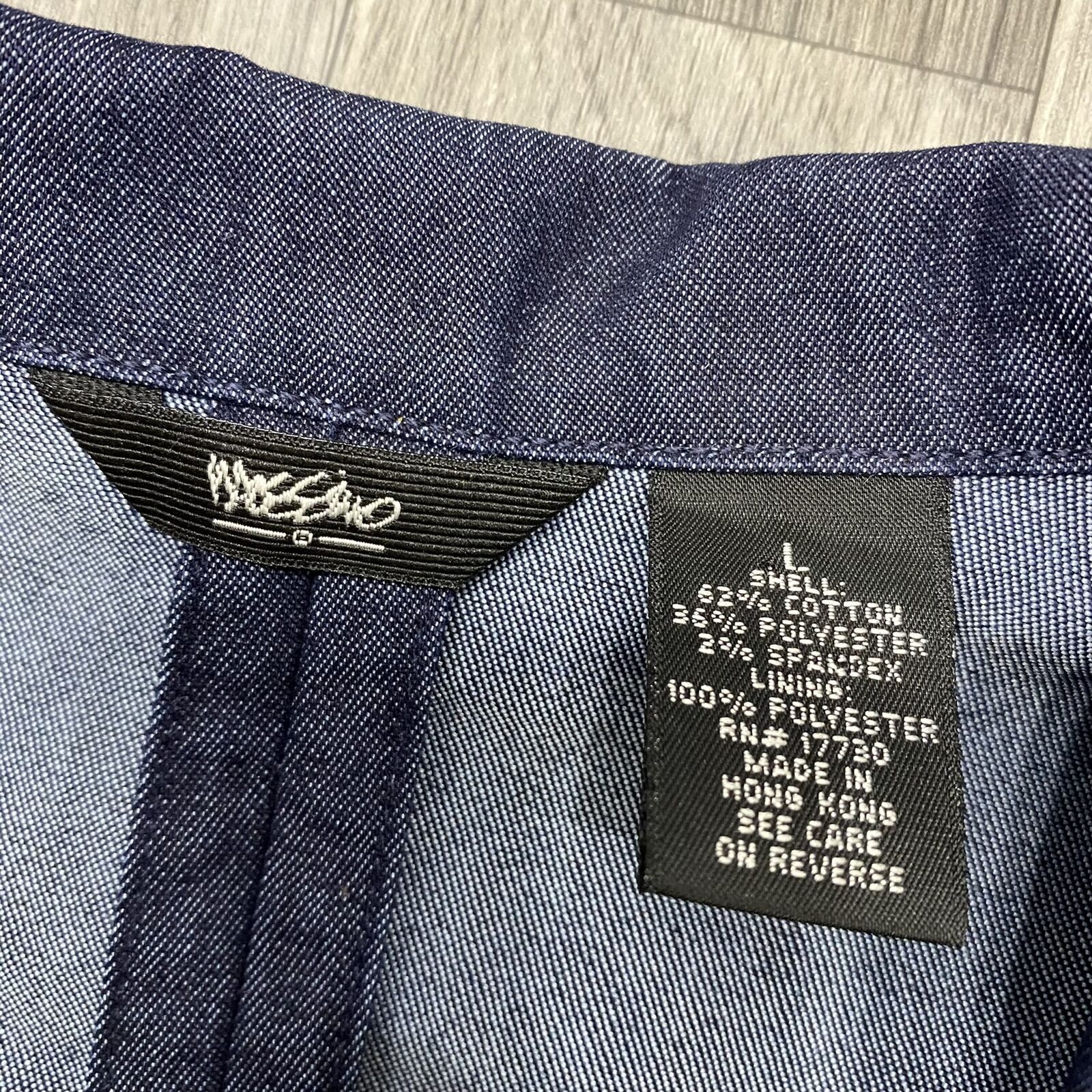 MOSSIMO Button Front Collared Blue Denim Blazer S… - image 8