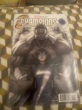 Marvel Comics Champions issue #1 Legacy Edition Artgerm B&w Fade Sketch variant