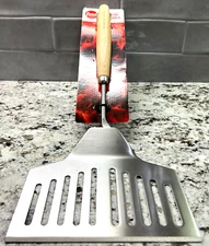 Extra-Large Wide Spatula Turner, Grilling Meat Fish Stainless w/ Wooden Handle
