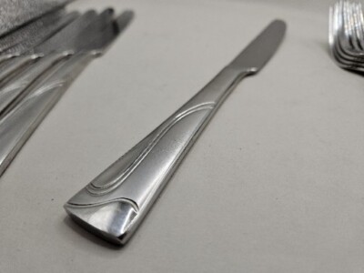 オネイダ ONEIDA ナイフ ＆ フォーク スターリングシルバー Oneida Raised Swirl Lines Rare Design AA-13 26 Pieces Made In