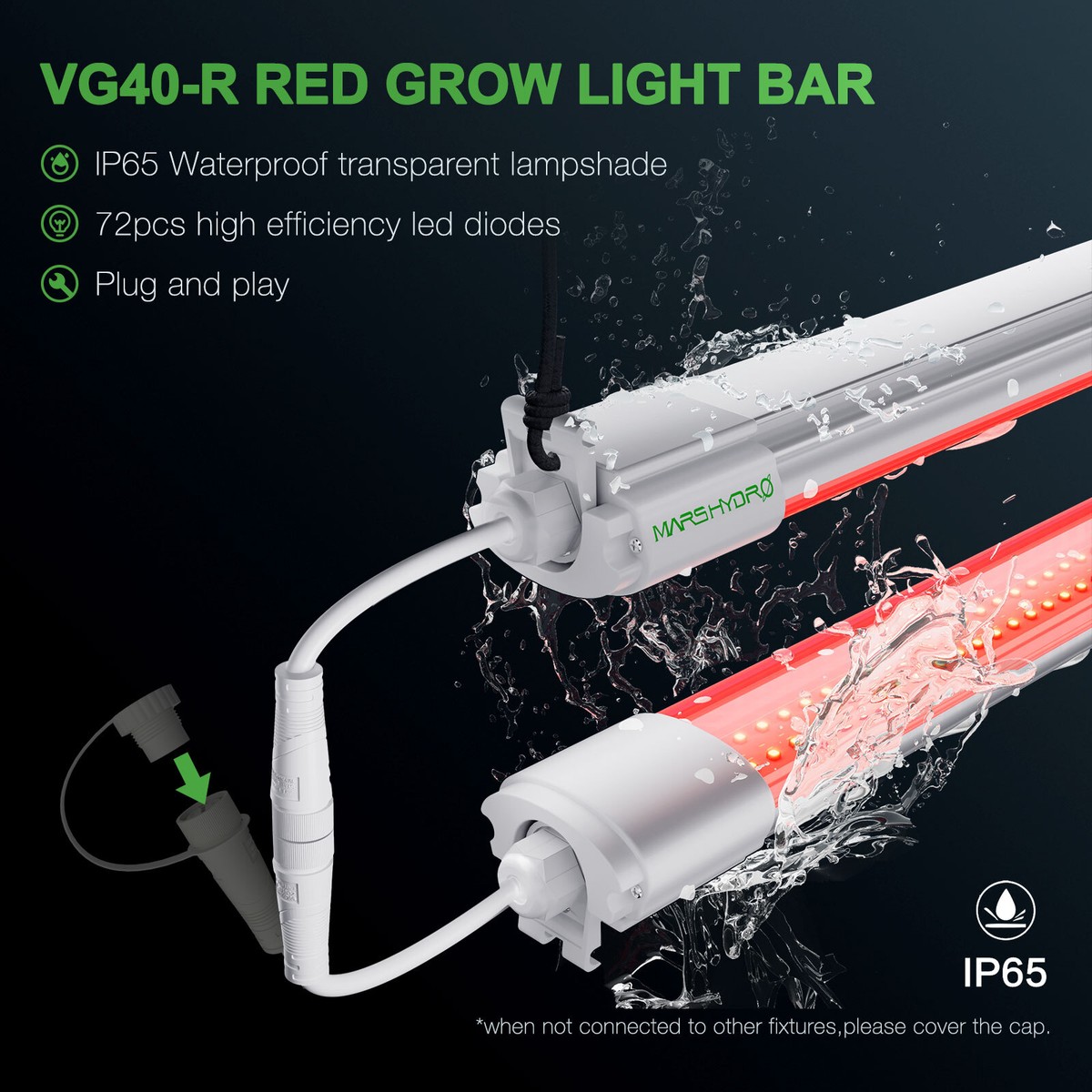 2PCS Mars Hydro VG40/VG80/VG80R LED Grow Light Bars Greenhouse